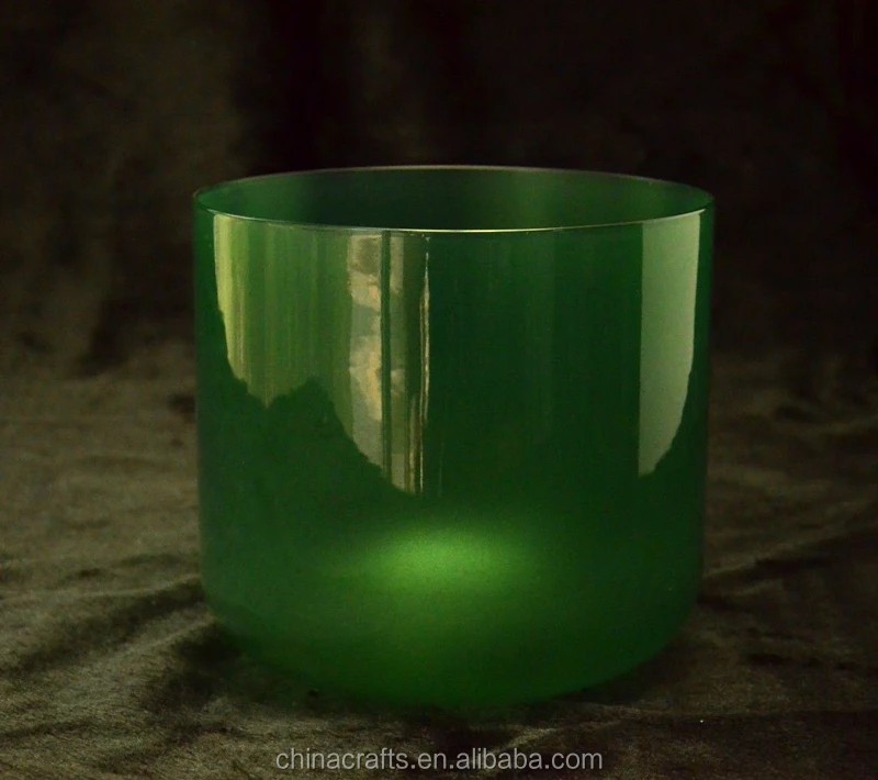 432Hz/440Hz Colored Clear Chakra Crystal Singing Bowl for Music instrument, sound healing