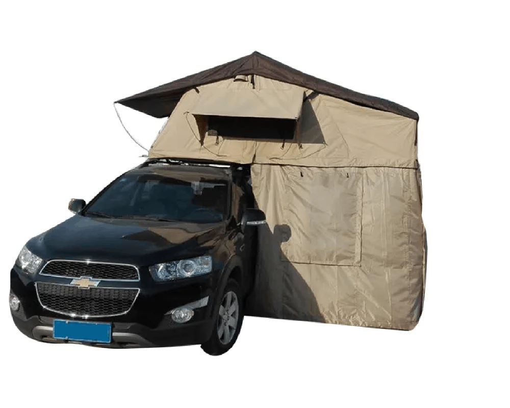 4 Persons New Style Glamping Van Roof Top Tents Cot With Annex