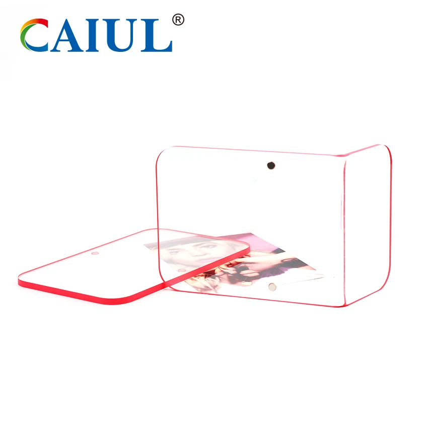 Magnetic picture frame block solid 4x6 Clear acrylic Standing Photo Frame