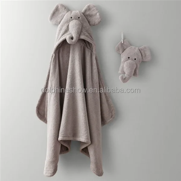 Дешевая махровая ткань из 100% органического хлопка и бамбука, детское махровое полотенце с капюшоном и серого слона на заказ