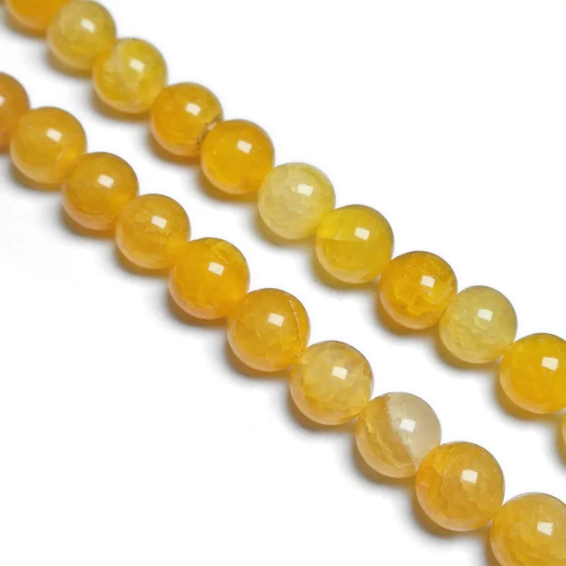 Hot Selling Natural Yellow Dragon Agate 4/6/8/10/12mm Gemstones Rose/Blue/Green/Orange Dragon Agate Loose Beads for Bracelet