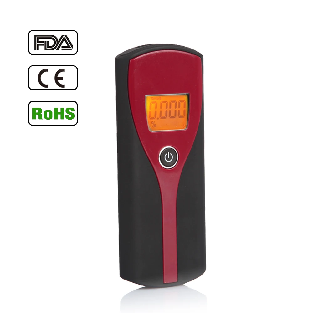 Professional digital alcohol breath tester easy use alcohol detector with LCD backlight display, AT-6880