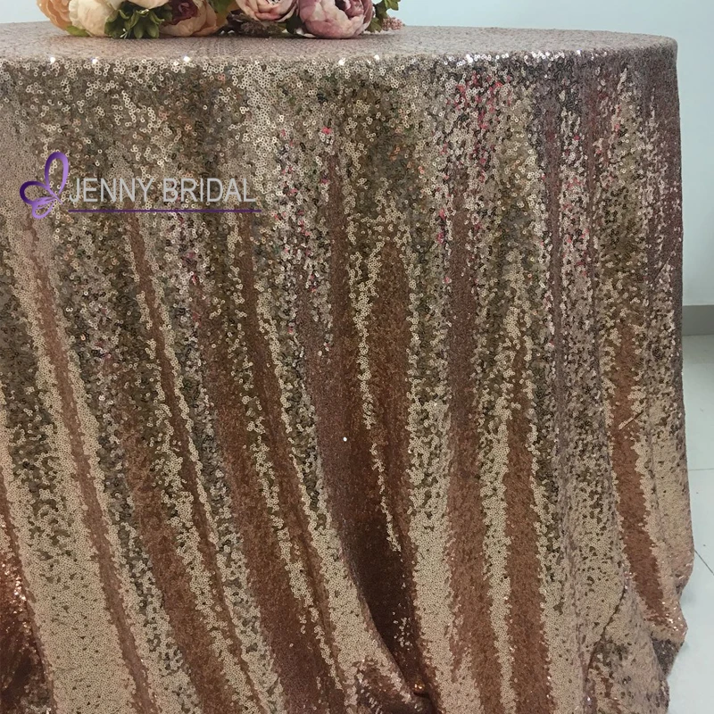 Скатерть под розовое золото SQN #24 с блестками и блестками