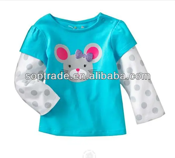 новая мода 2013 auturm футболка животных моделей