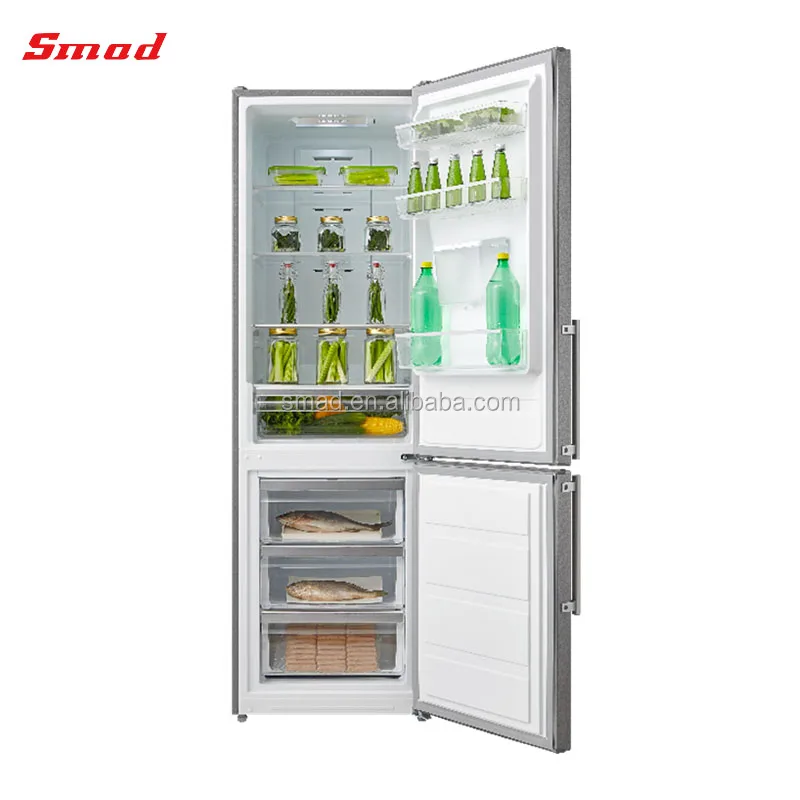 home use double door stainless steel refrigerator with water dispenser