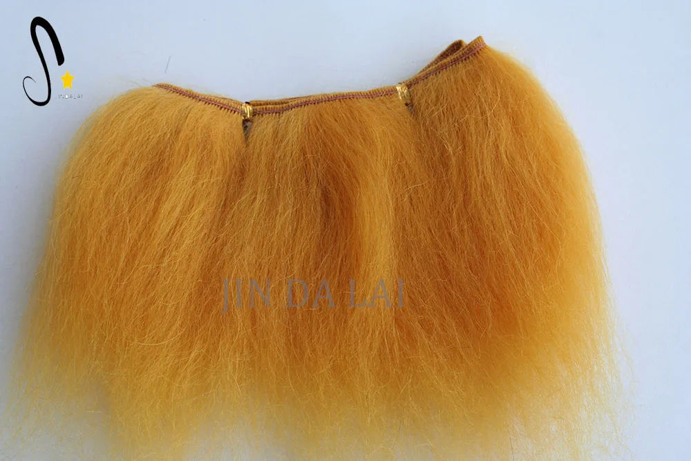 Wholesale High Quality for Mohair Weft for DIY Doll Wigs Deep Wavy Mohair Hair Topper Wig