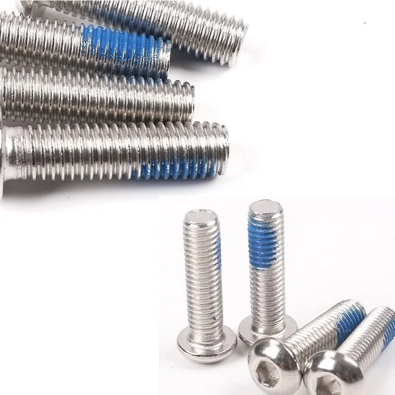 Threaded locking botton head screw methods for Secure Connections threadlockers blue nylon patches bolt