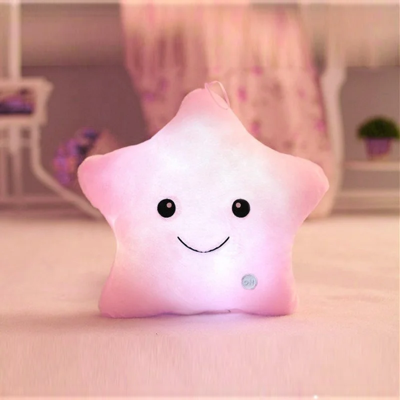 
Cute Window Seat Star Shaped Led Light Cushion Pillow Toy Plush Handmade Customized 