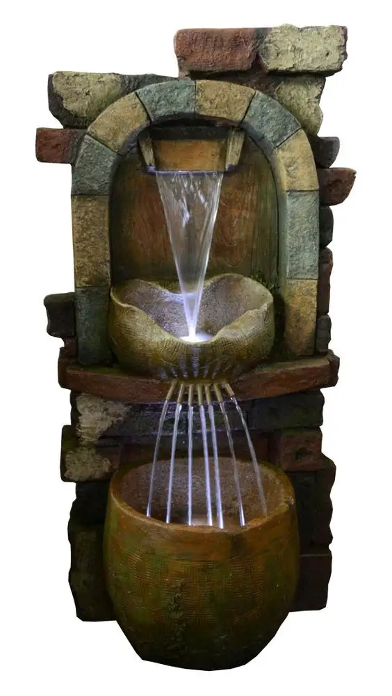 Home Decoration Handmade flower Rockery artificial rockery house waterfalls for garden