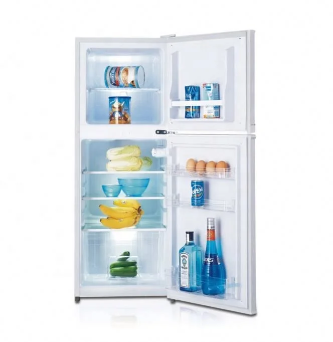 108L Home Appliance National Used Fridge Chiller Defrost Double Door Top Freezer White House Refrigerator With Interior Light