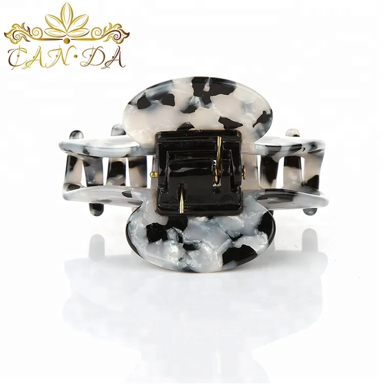 Wholesale tortoise shell jewelry korean custom hairclip cellulose acetate accessories women hair clip claw design products