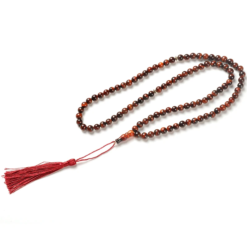 YS259 Tasbeeh Muslim Prayer Allah Beads  High Quality Hot Sale Tiger Eye Stone Necklaces Handmade Religious Customized Size