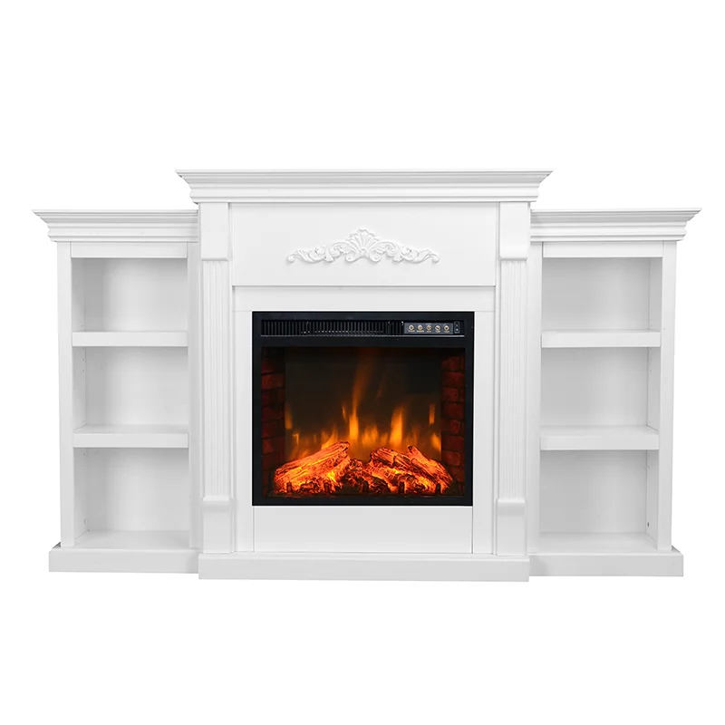 
2 Sided Decorative Freestanding Indoor Electric Fireplace With Wood Mantel 