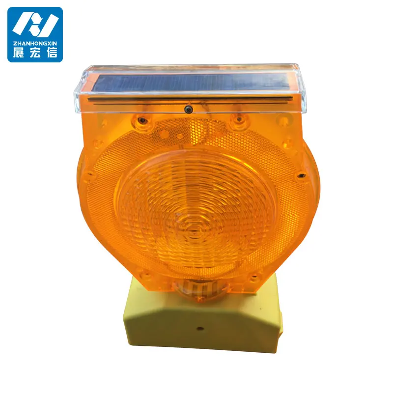 Solar Warning Light Solar Powered Traffic Yellow Safety Automatic LED Solar Warning Light