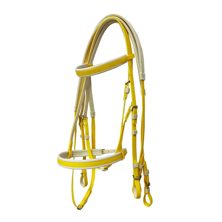 100% eco-friendly colorful classic english pvc horse bridle and rein single noseband