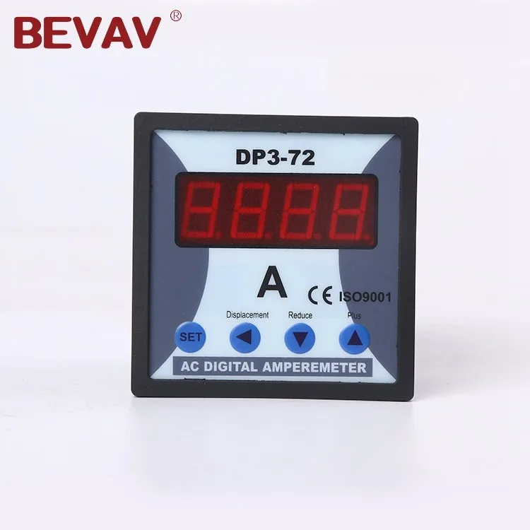 
High quality 72x72 single phase current ammeter meter digital panel meter 