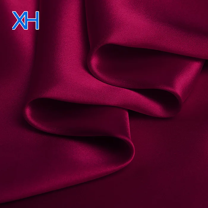 Лидер продаж, однотонная итальянская шелковая ткань по низкой цене от Xinhe textile