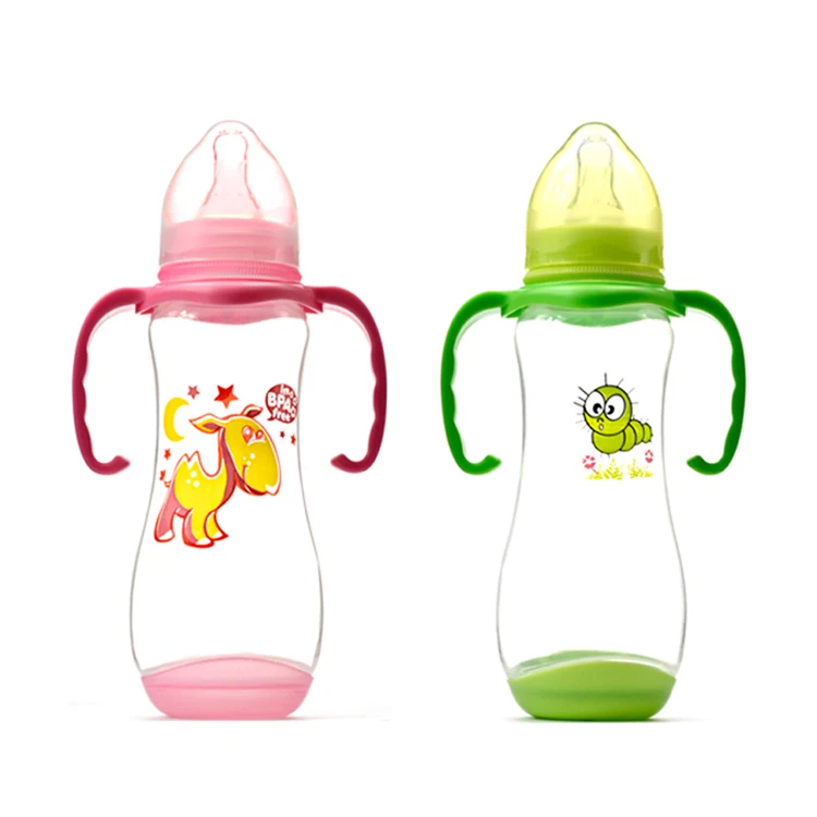 
2021 Hot Sale Food Grade PP Plastic Baby Nursing Bottles Standard Neck 240ML Baby Feeding Bottle 