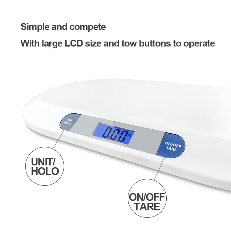 BSCI Factory Supply Large LCD Size Large Platform Digital Baby Scale Weighing Baby Weight Digital Weighing Scale