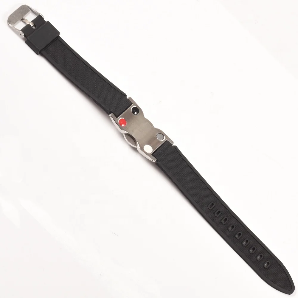 Wollet Powerful Golf Balance Magnetic Ion Silicone Energy Bracelet with Detachable Onyx Ball Marker