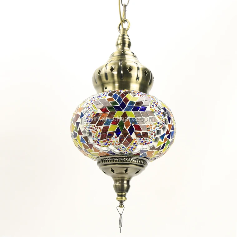 Одиночная Турецкая люстра ручной работы с мозаикой CC1L03
