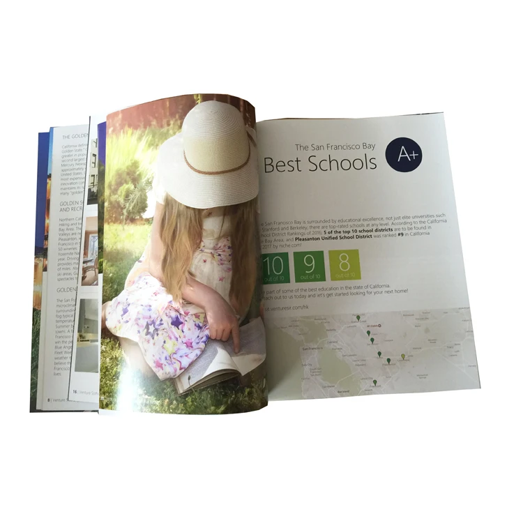 High quality cheap full color saddle stitch brochure booklet printing