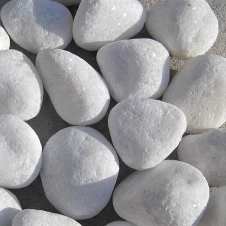 Cobble Pebble Paving snow white stone tumbled rocks cobblestone