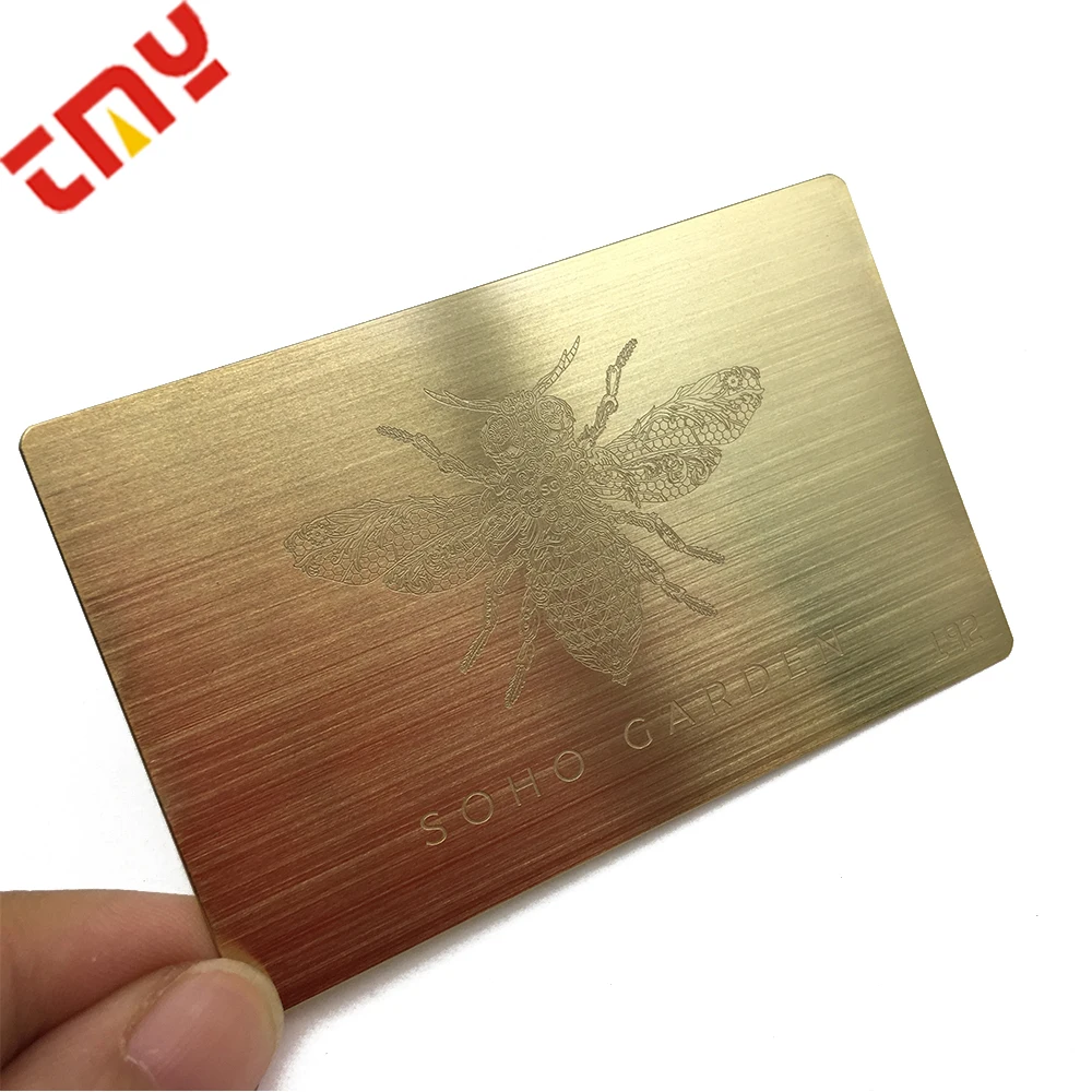Custom Embossed Gold Metal Visiting Card,Engraving Metal Logo Name Id Card,Metal Vip Card Printing QR Code Metal Card