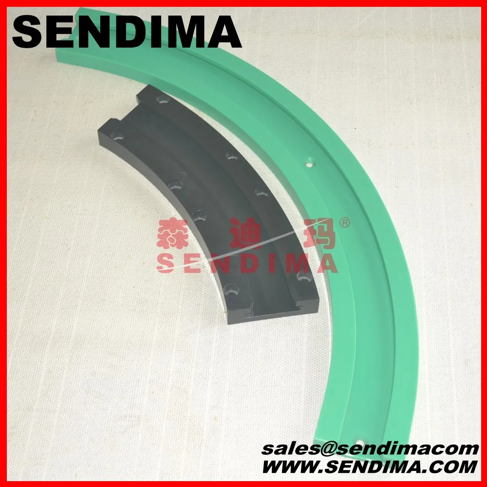 UHMWPE plastic chain guide rail manufacturer/curved orbit/guide rail
