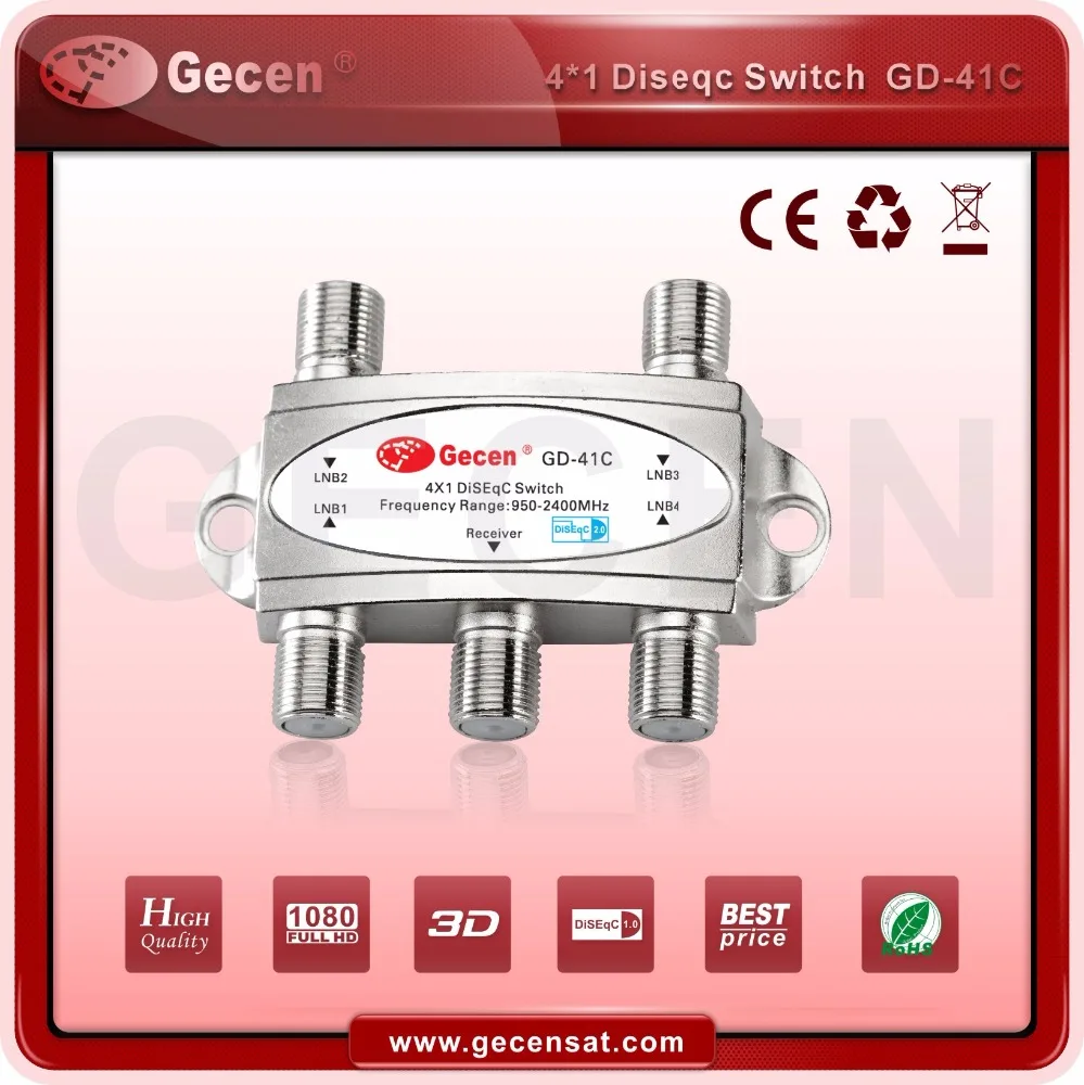 4 IN 1 ORIGINAL STRONGEST  GECEN DISEQC SWITCH GD-41A WITH VERY GOOD QUALITY