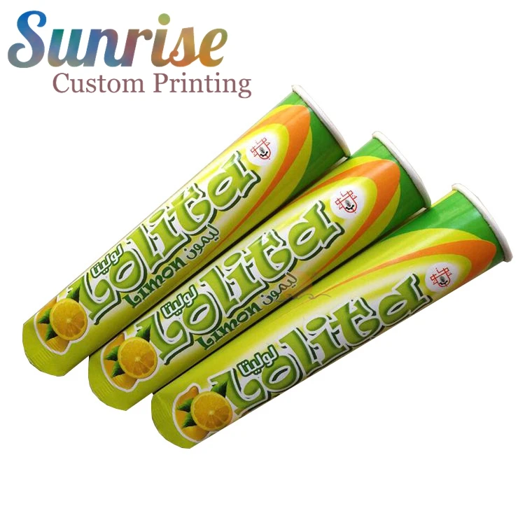 SP240 Free Sample Custom Cute 120ml Disposable Candy Squeeze Cup Push Up Calippo Ice Cream Paper Tube