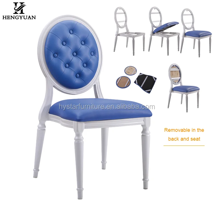 Luxury Fancy Hotel Furniture Metal Wedding Event Banquet Dining Louis Chairs