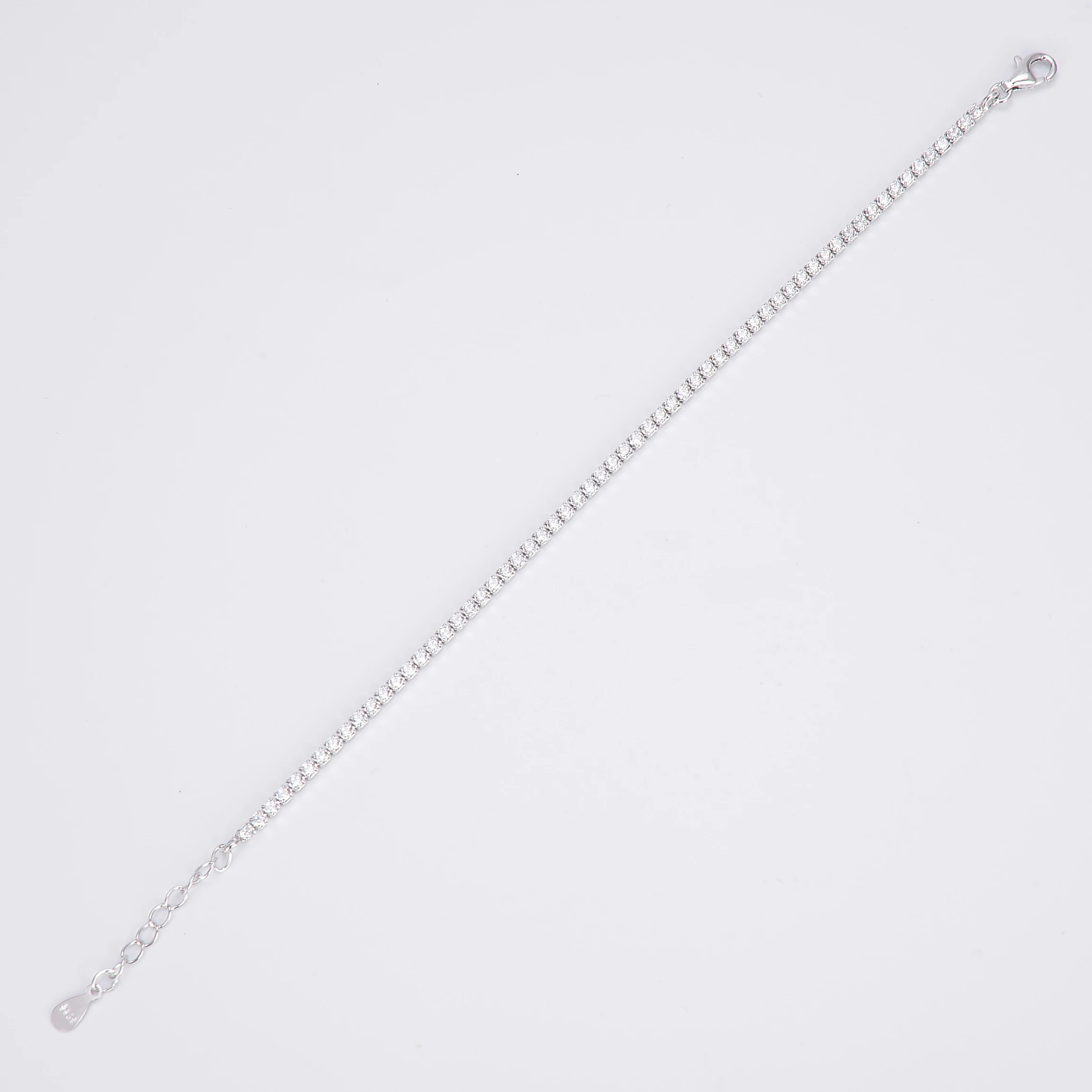 ZHILIAN Bracelet Accessories Micro-inlaid Cubic Zirconia 925 Sterling Silver Diamond Tennis Bracelet