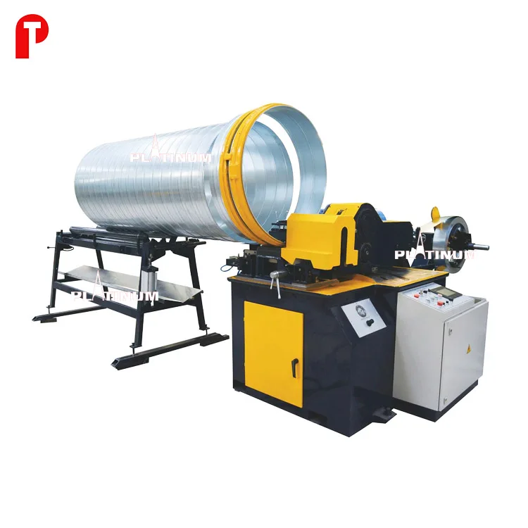 Мощная машина для изготовления круглых воздуховодов с плазменным резаком для изготовления вентиляционных воздуховодов