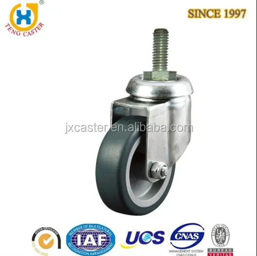 Industrial Medium Duty 5 Inch Caster Wheel Soft TPR Rigid Fixed Castor Wheels 80-120KGS Load Capacity