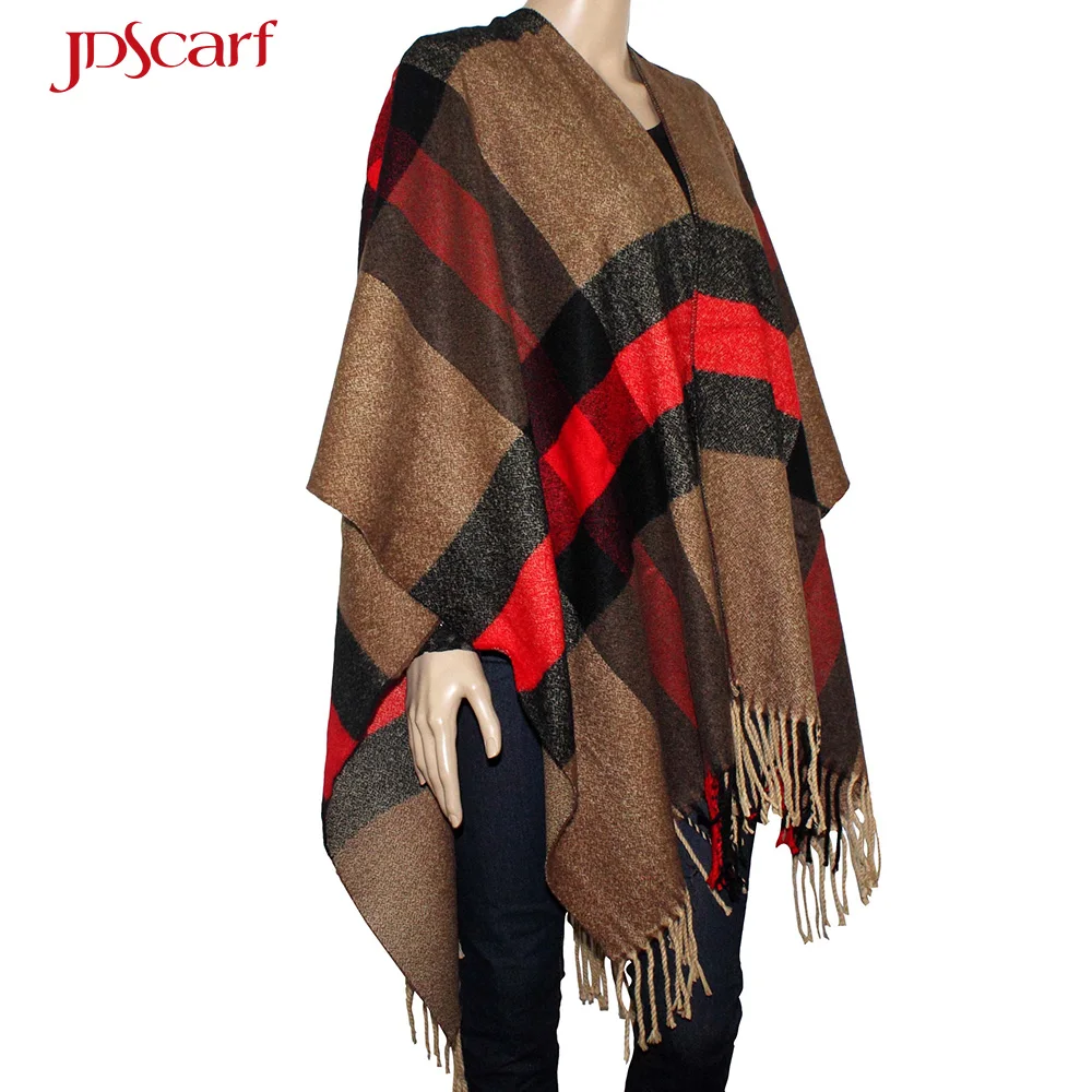 Girls pashmina shawl winter ladies mexican design woolen cashmere women poncho scarf