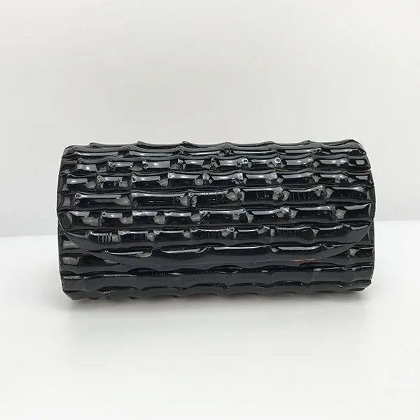 
2019 Wholesale unique designer 100% handmade bamboo knitted clutch bags 