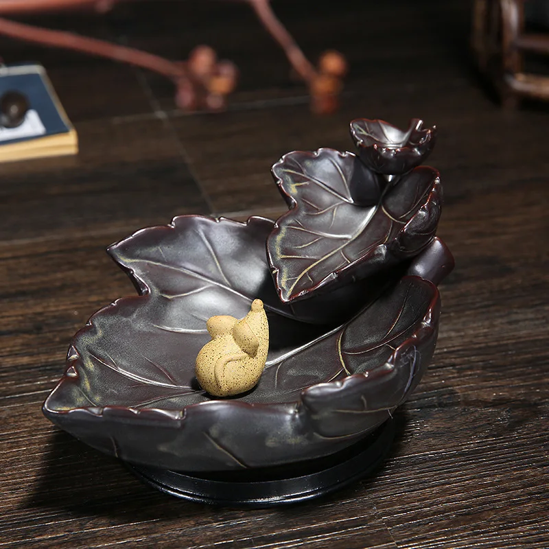 
APHACATOP Creative CERAMIC tree motif smoke backflow STONE CENSER GIFTS Incense Holder 