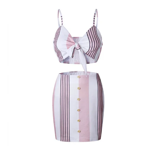 Женский пикантный топ на бретельках Talever, мини-юбка