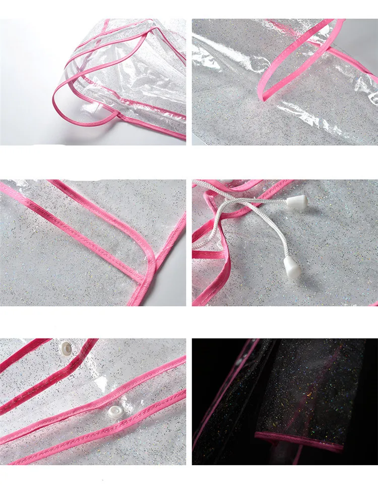 Korean fashionable outdoor hiking raincoat riding portable transparent adult raincoat jacket for  male and female students