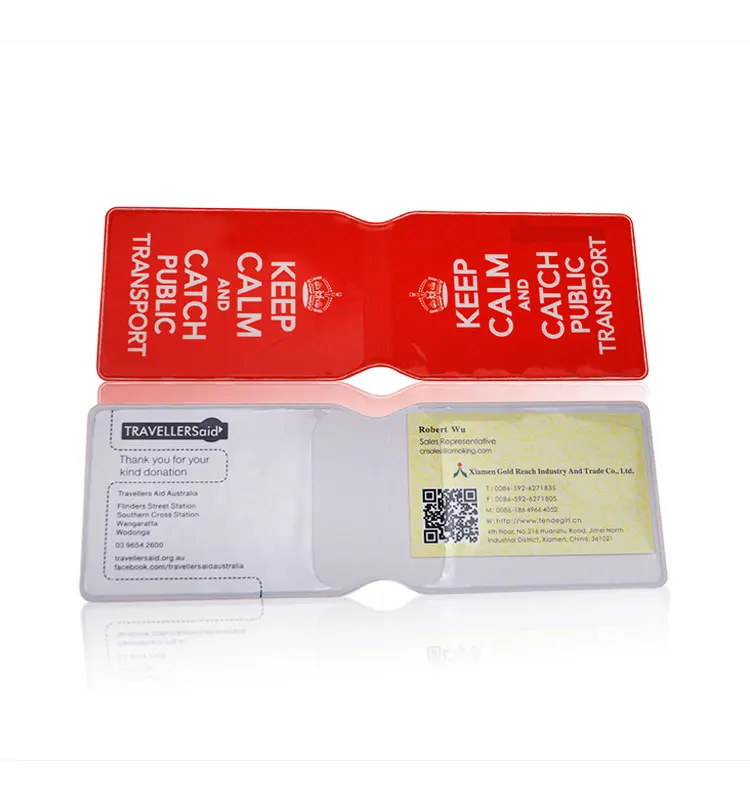Cheap Price  Plastic PVC Travel Ticket Wallets Cover Vinyl Bus Card Holders,Plastic ID/ ATM/ Key/ Bus/ Credit Card Holder
