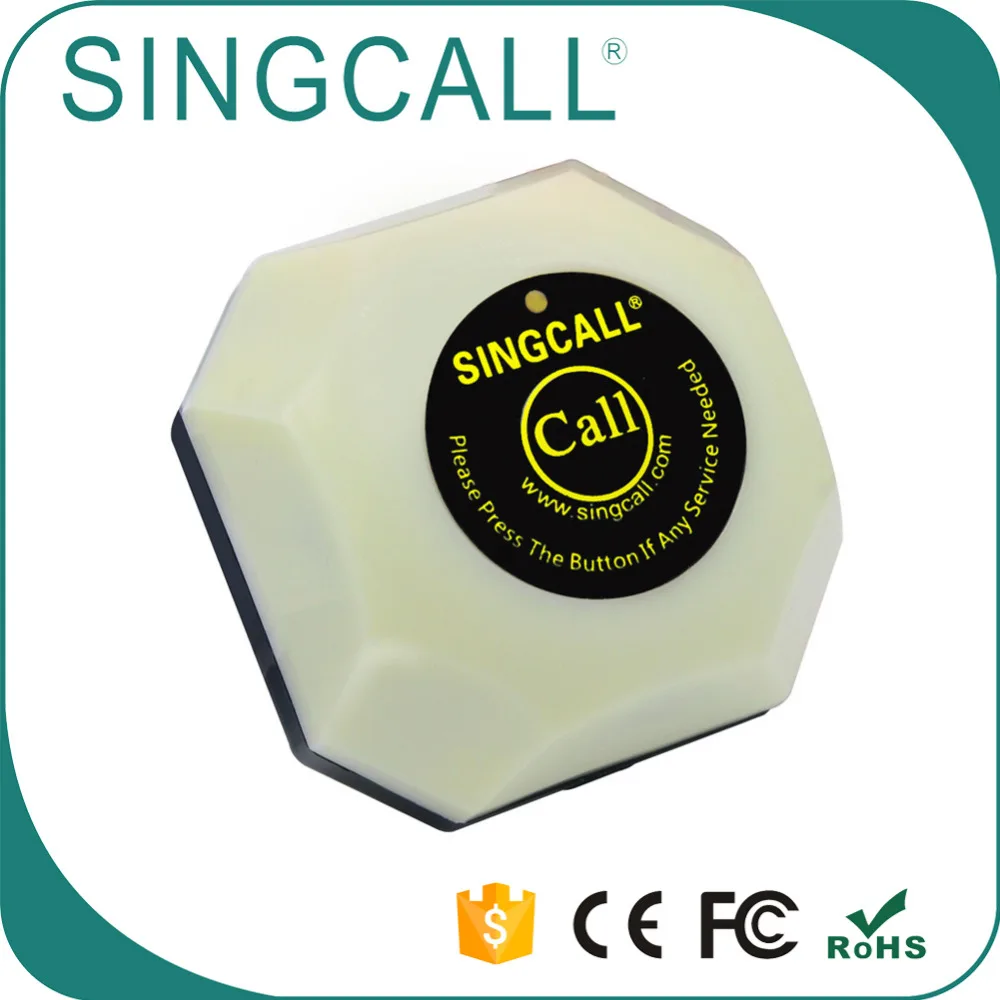 SINGCALL waterproof wrist watch receiver alert buttons maid call system