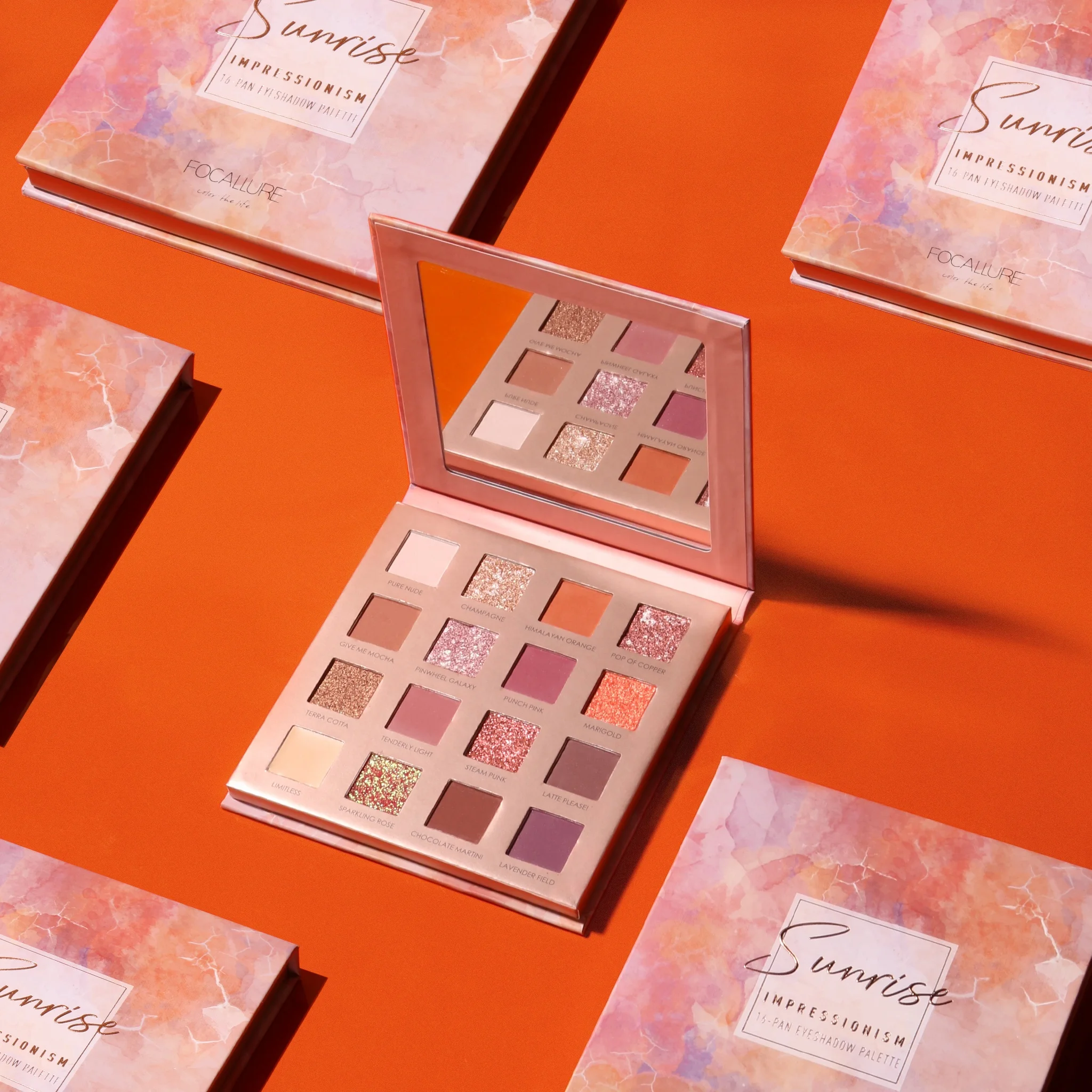 Focallure 16 Colors Pan Shimmer Primer Luminous Eye Glitter Shadow Low Moq Cruelty Free Pigments Eyeshadow