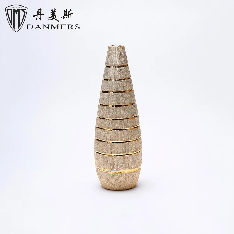 
Wholesale 6 pcs electroplate european luxury craft handmade modern ceramic vase 