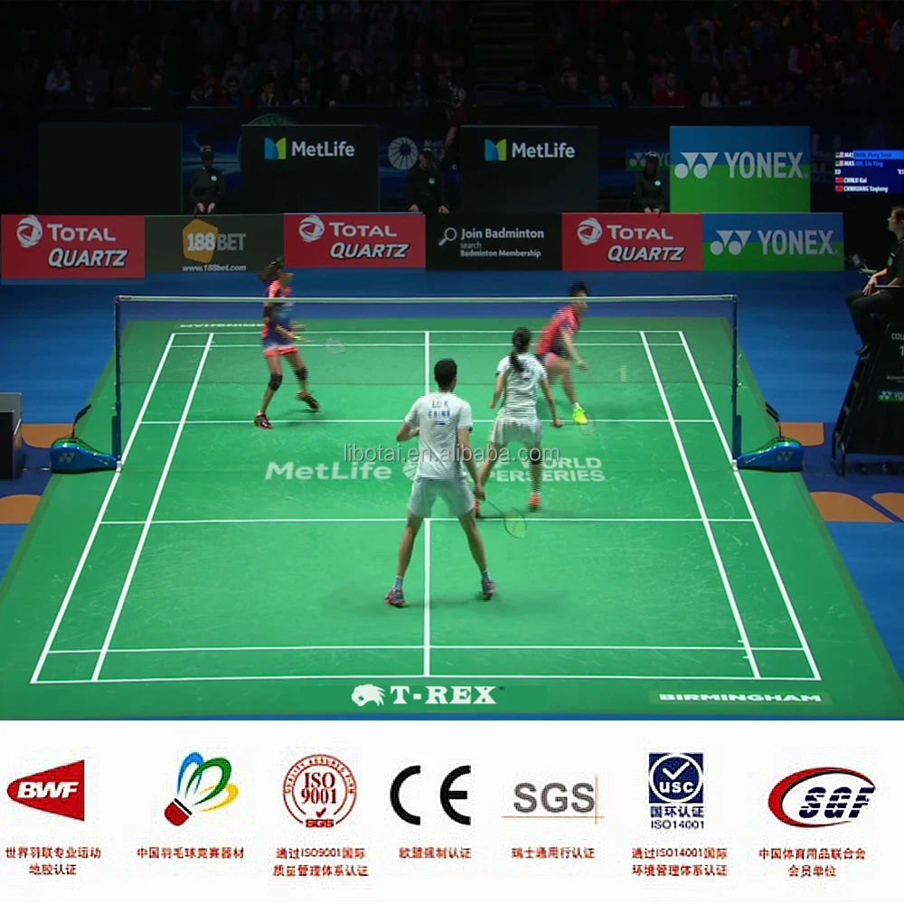Professional sports floor tiles floor portable badminton court flooring