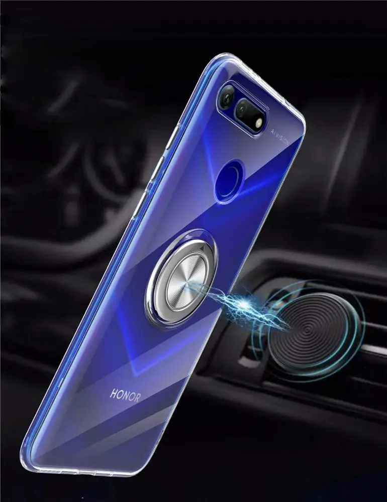 Для Сяо Mi 8SE 6X2 S 9 Redmi 7 Примечание 7 360 Вращающийся кольцо подставки Стенд противоударный Защита тонкий прозрачный чехол