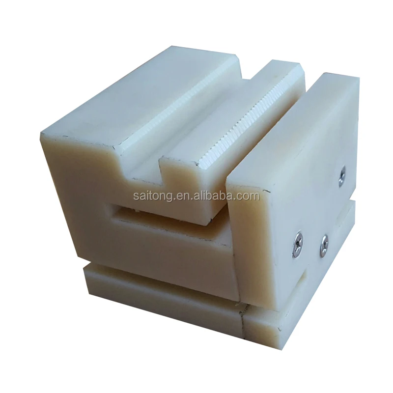 White Automatic Sliding Gate Door Top Nylon Guide Block fits standard 75mm post nylon block