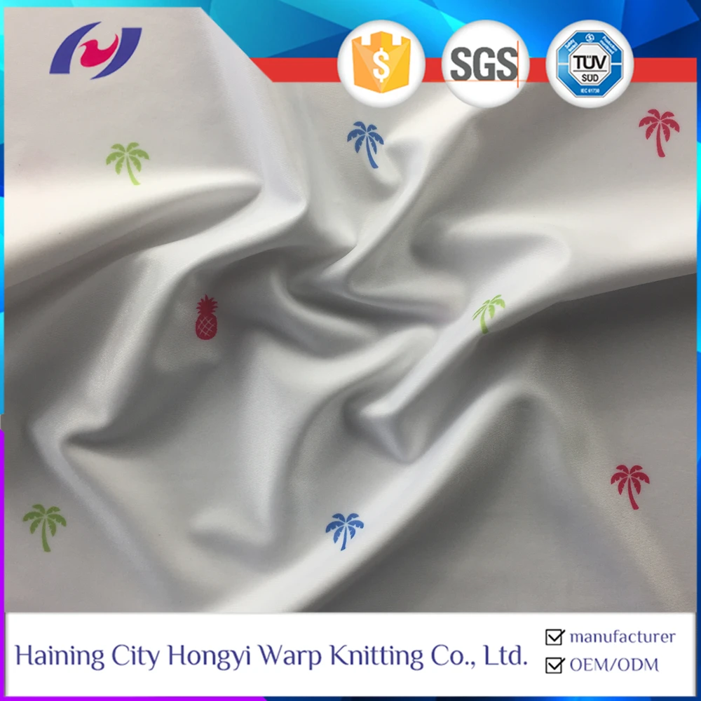 84% Nylon 16% Elastane Coconut Tree Simple Print Swimsuit Fabric