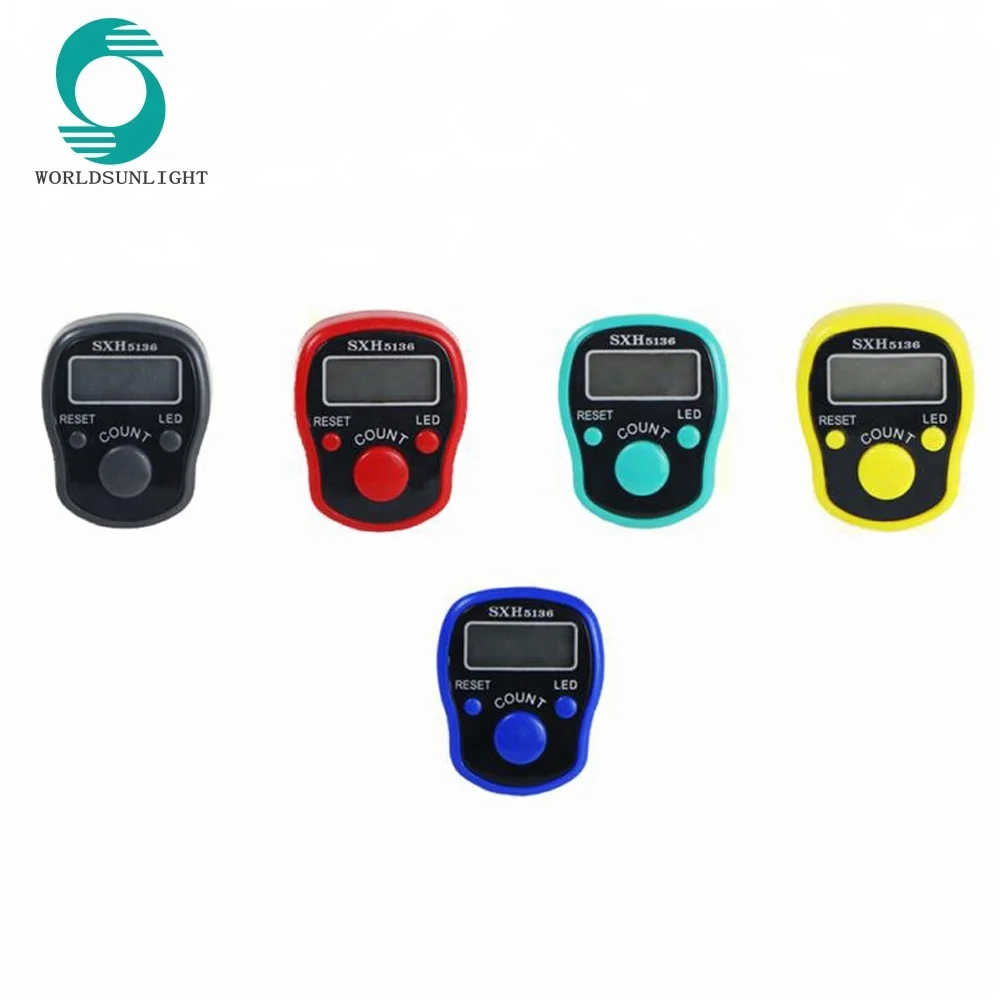 Electronic Row Counter Finger Ring Golf Digit Stitch Marker LCD finger counter