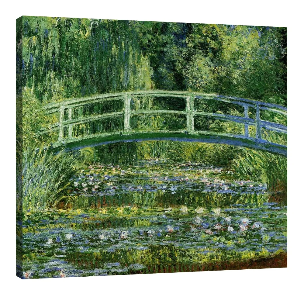 Claude monet  handpainted oil painting reproduction Water Lilies and Japanese Bridge